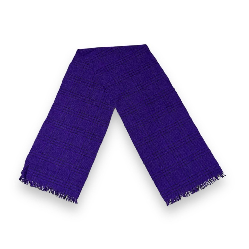 Women’s Purple Plaid Fringe Winter Scarf